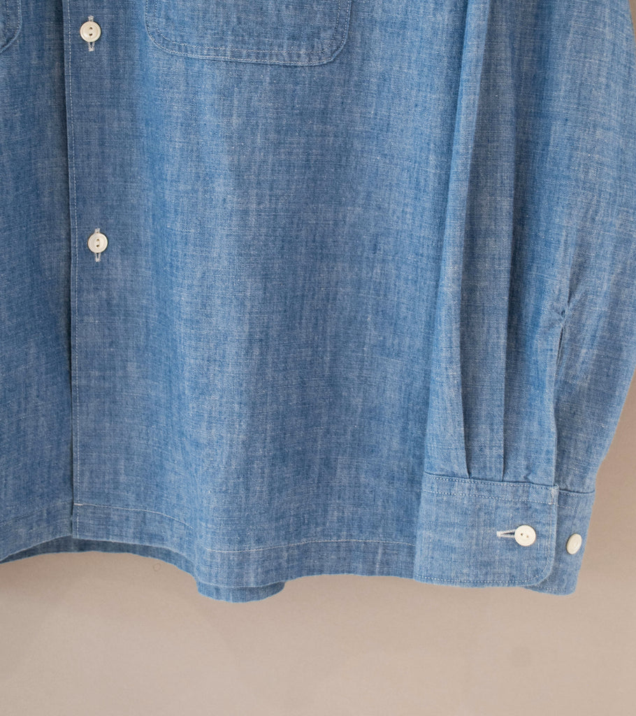 Unlikely 'Open Collar Chambray Shirt' (Indigo) – C'H'C'M'