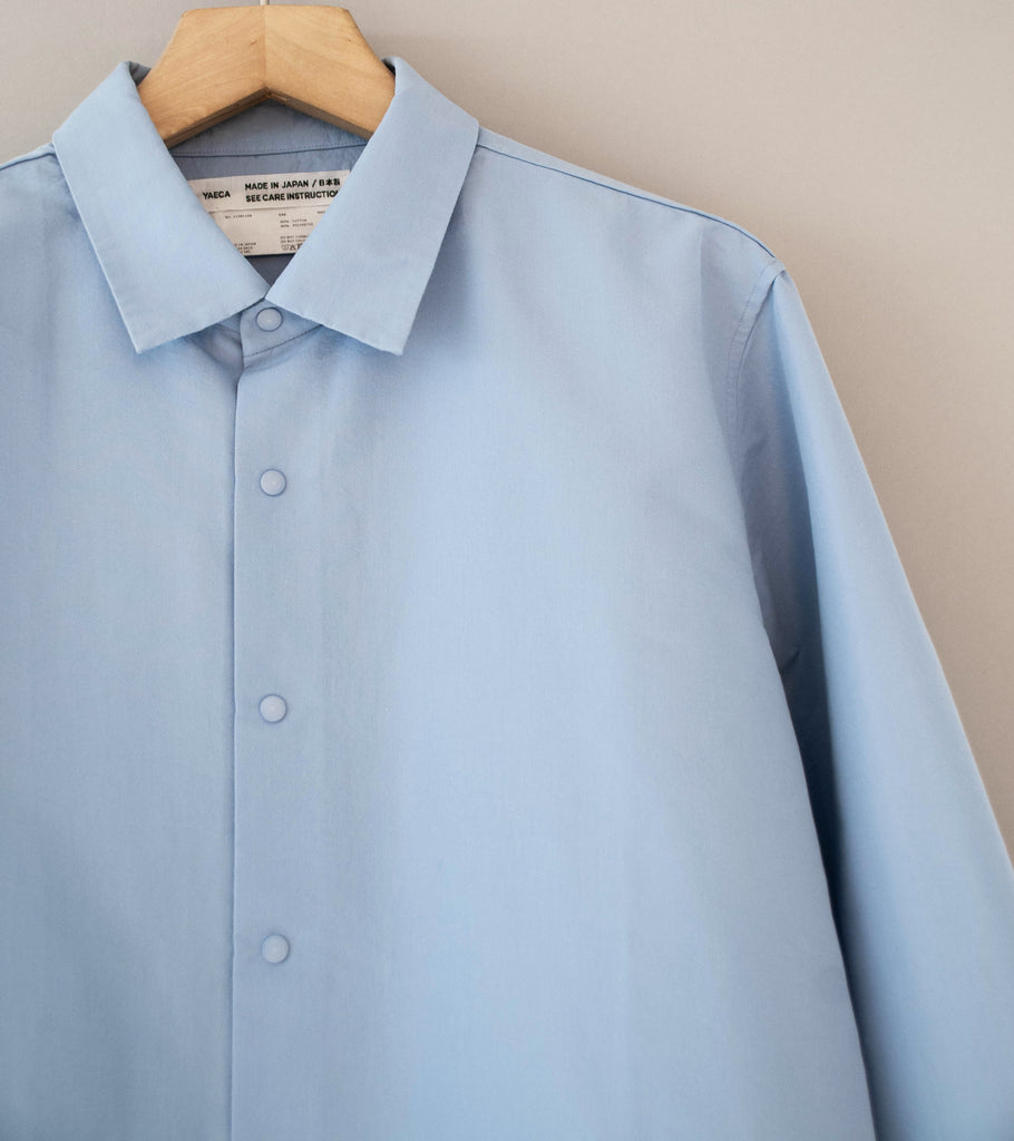 YAECA COMFORT SHIRT 日本製　Lサイズ　サックスブルー Yaeca 'Comfort Shirt' (Sax) – C'H'C'M'