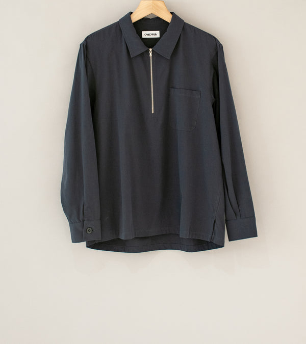 Cavecanum 'Long Sleeve 1/4 Zip Shirt' (Grey Cotton)