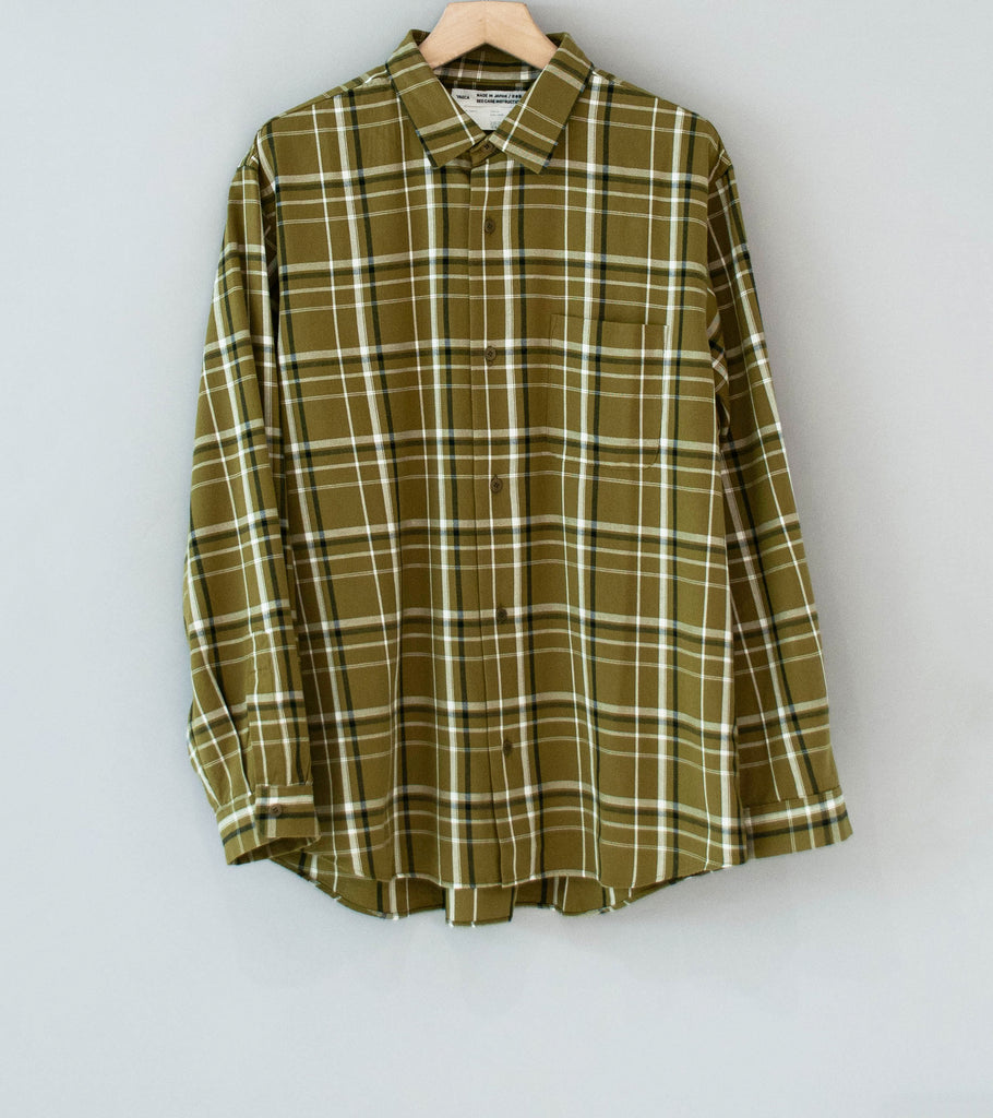 ジャケットアウター YAECA shirts jacket olive thu21