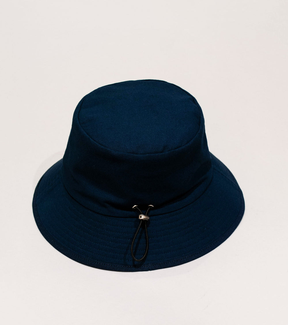 Velardi 'Italian Canvas Bucket Hat' (Navy Cotton)