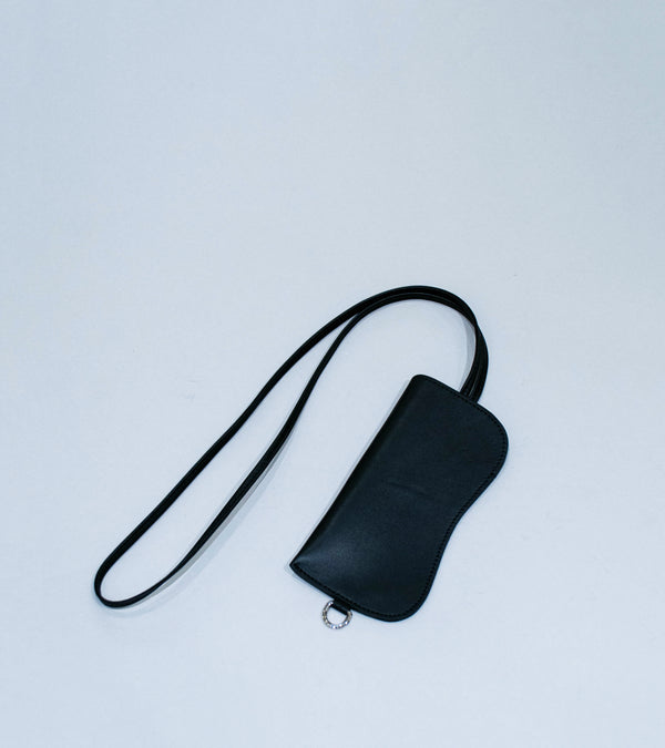Velardi 'Leather Eyeglass Case' (Black Leather)
