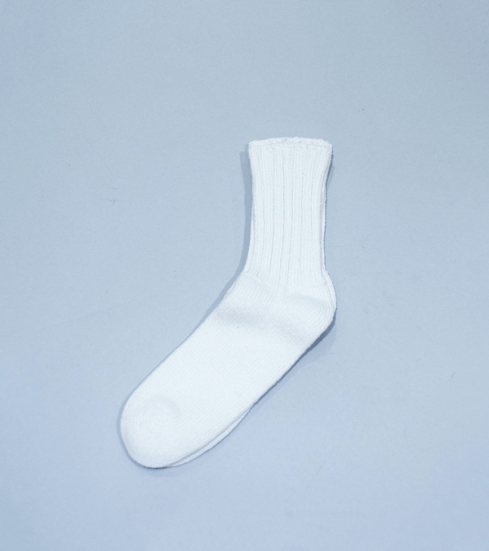 Yaeca 'Cotton Silk Rib Knit Socks' (White)