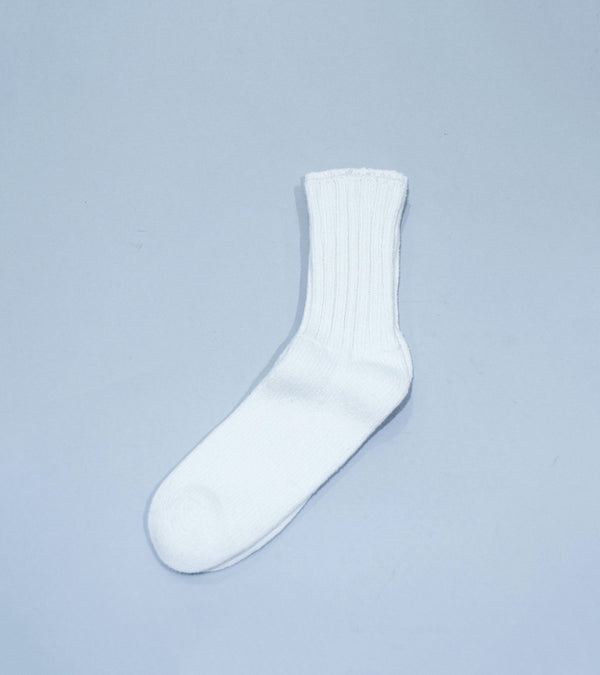 Yaeca 'Cotton Silk Rib Knit Socks' (White)