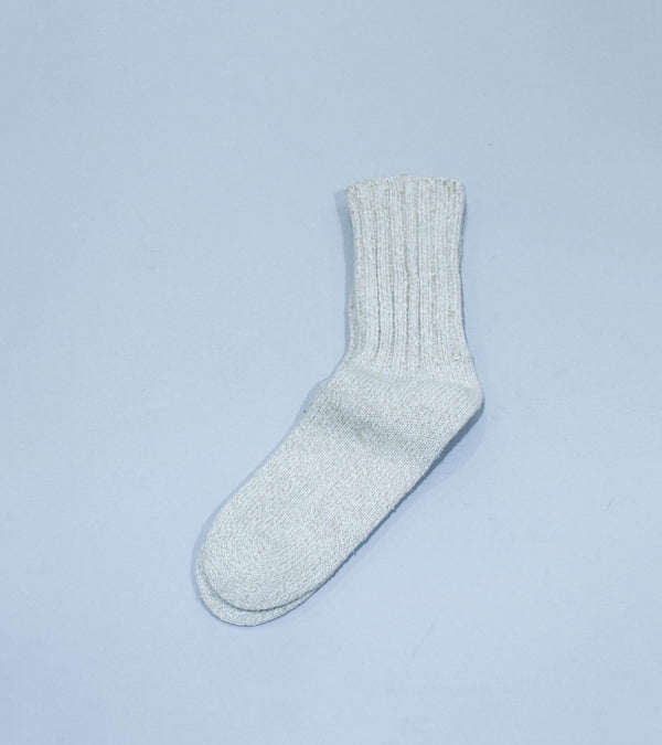 Yaeca 'Cotton Silk Rib Knit Socks' (Beige)