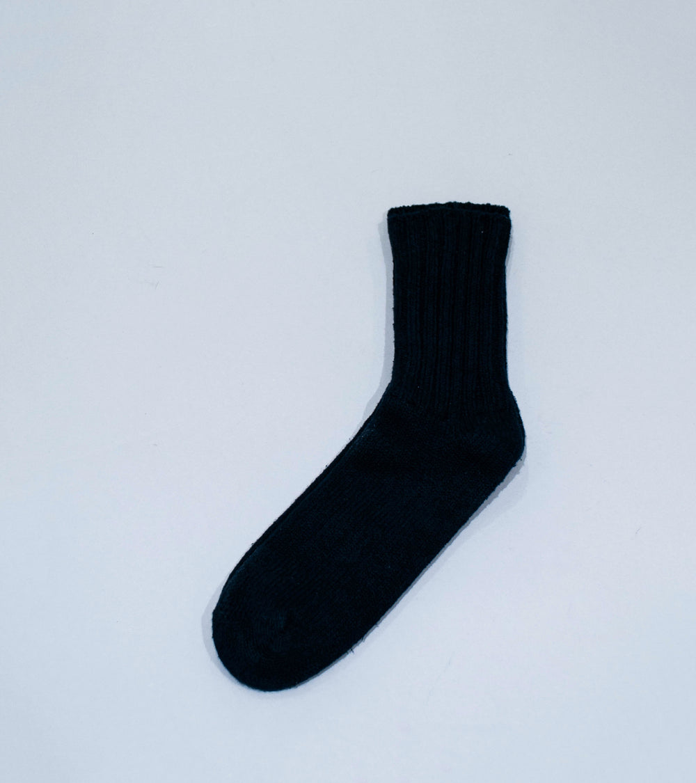 Yaeca 'Cotton Silk Rib Knit Socks' (Navy)