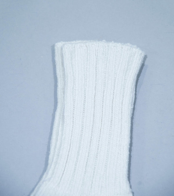 Yaeca 'Cotton Silk Rib Knit Socks' (White)