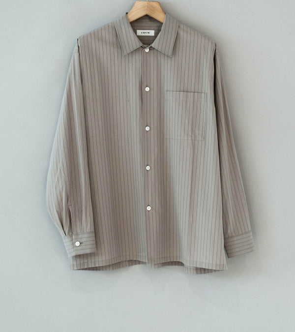 C'H'C'M' 'Reflection Shirt' (Grey Stripe Cotton Broadcloth)
