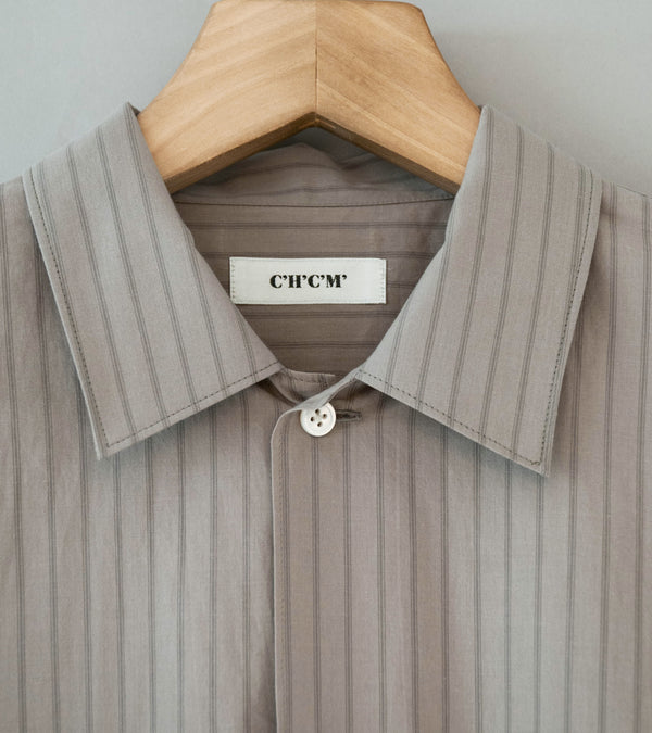 C'H'C'M' 'Reflection Shirt' (Grey Stripe Cotton Broadcloth)