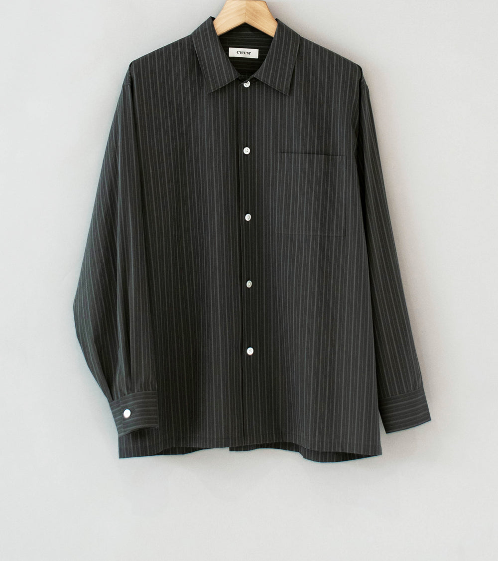 C'H'C'M' 'Reflection Shirt' (Charcoal Stripe Cotton Broadcloth)