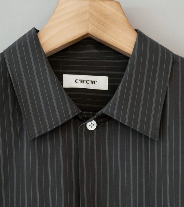 C'H'C'M' 'Reflection Shirt' (Charcoal Stripe Cotton Broadcloth)