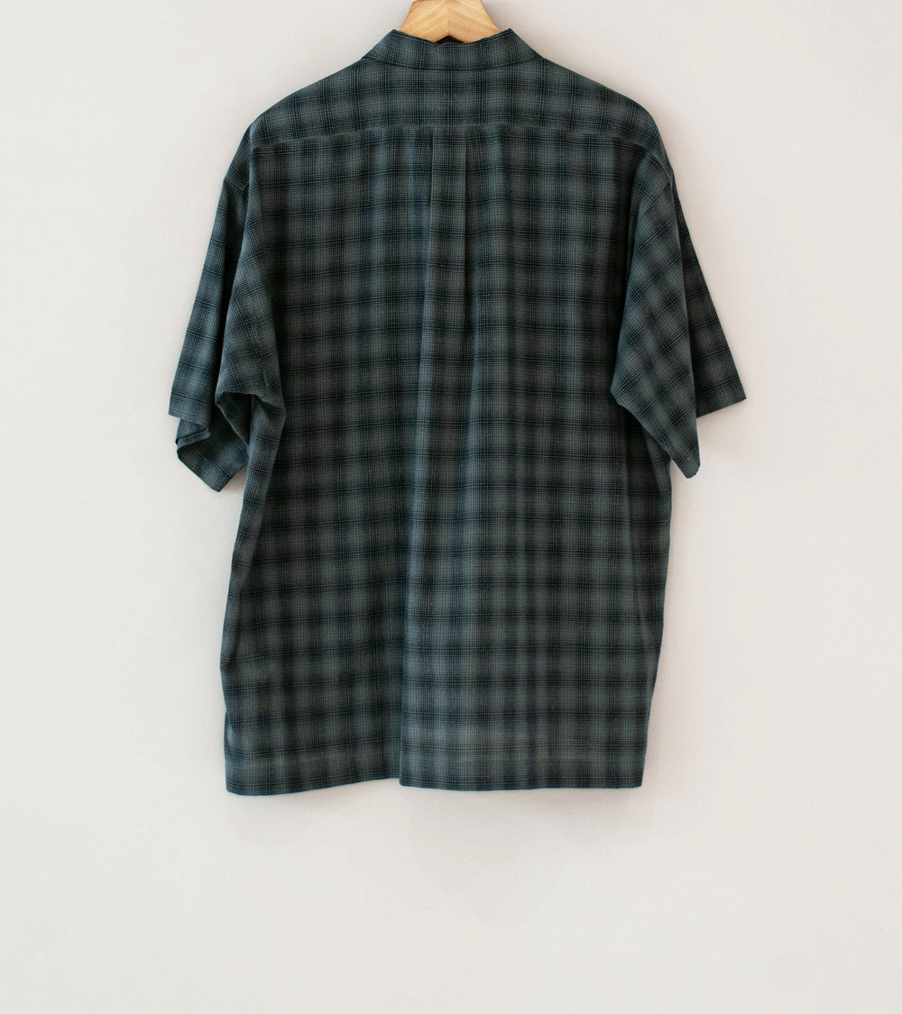 C'H'C'M' 'Short Sleeve Popover Shirt 1' (Charcoal Cotton Silk)