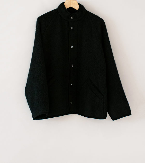 Arpenteur 'Contour Jacket' (Black Brushed Wool Mohair)