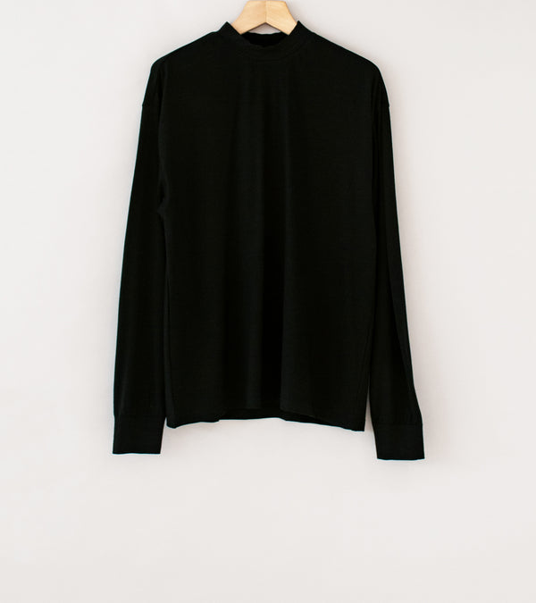 Arpenteur 'Merino Longsleeve Pullover' (Black Merino Jersey)