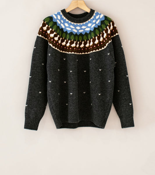 Unlikely 'Fair Isle “Duck” Sweater' (Charcoal Grey) – C'H'C'M'