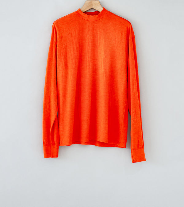 Arpenteur 'Merino Longsleeve Pullover' (Orange Merino Jersey)