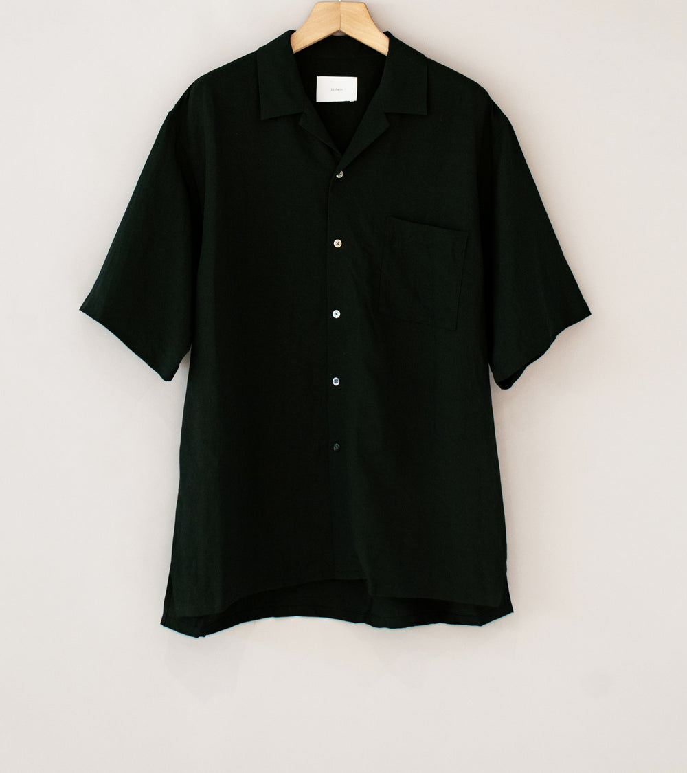 Stein 'Rayon Linen Oversized SS Shirt' (Black)