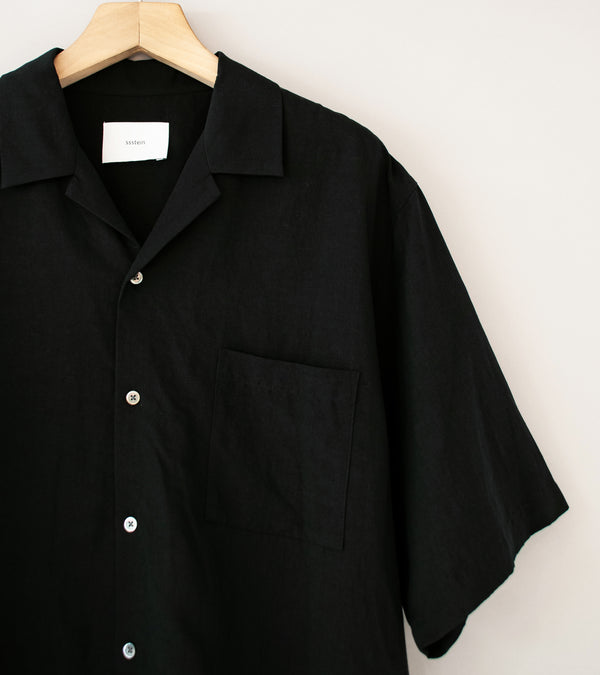 Stein 'Rayon Linen Oversized SS Shirt' (Black)