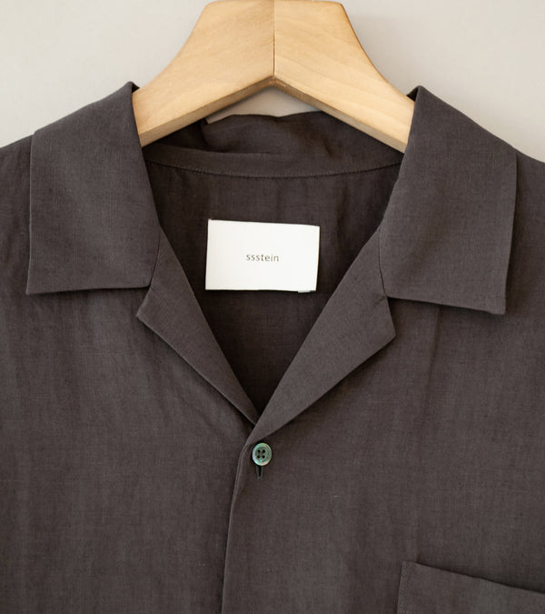 Stein 'Rayon Linen Oversized SS Shirt' (Charcoal)