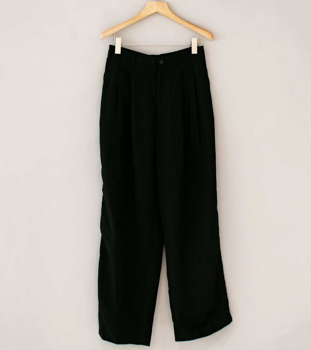 Stein 'Rayon Linen Wide Easy Trousers' (Black)