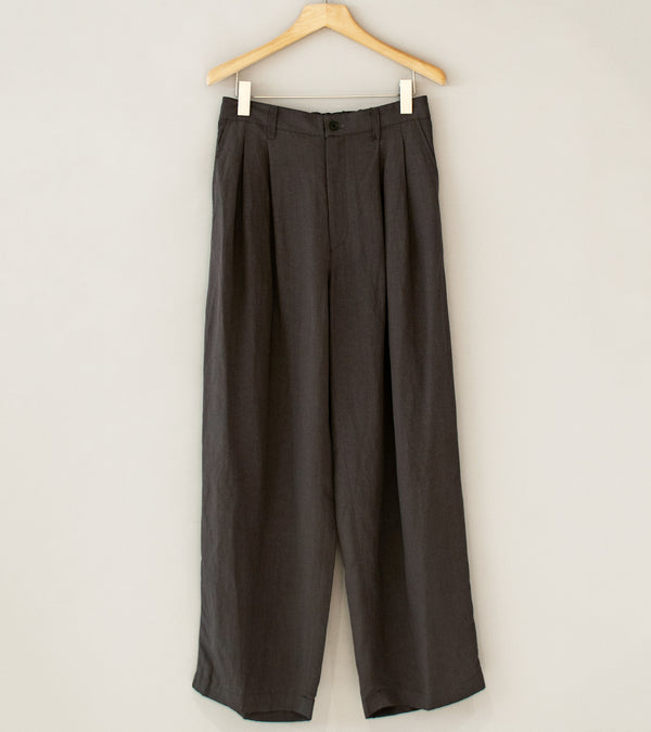 Stein 'Rayon Linen Wide Easy Trousers' (Charcoal)