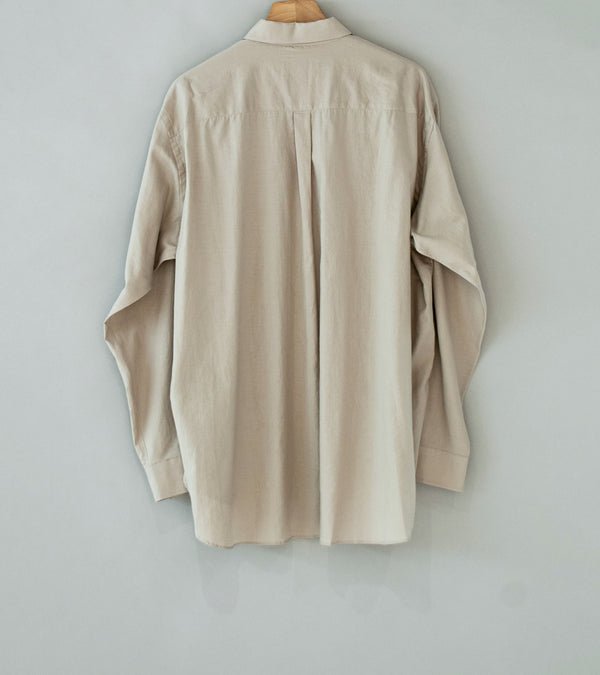 Stein 'Cotton Silk Oversized Regular Collar Shirt' (Greige)