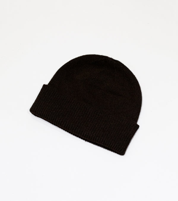 Margaret Howell 'Fine Gauge Beanie' (Rich Brown Cashmere)