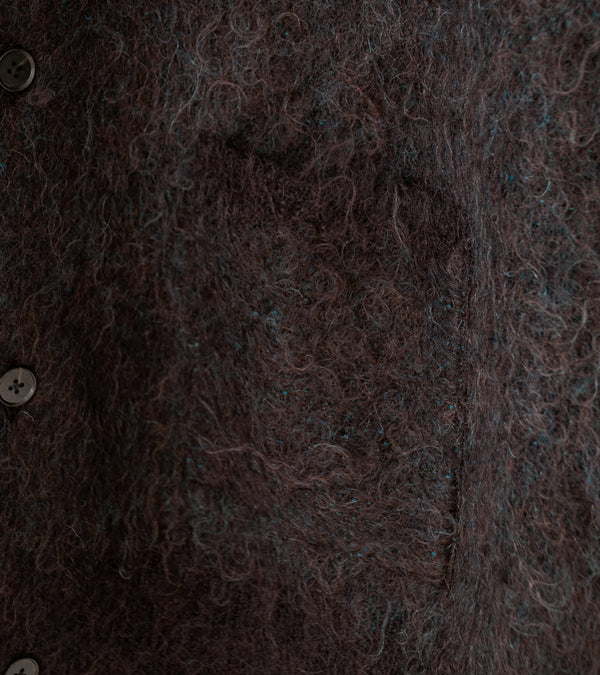 Stein 'Kid Mohair Mix Jacquard Knit Cardigan' (Brown Mix)