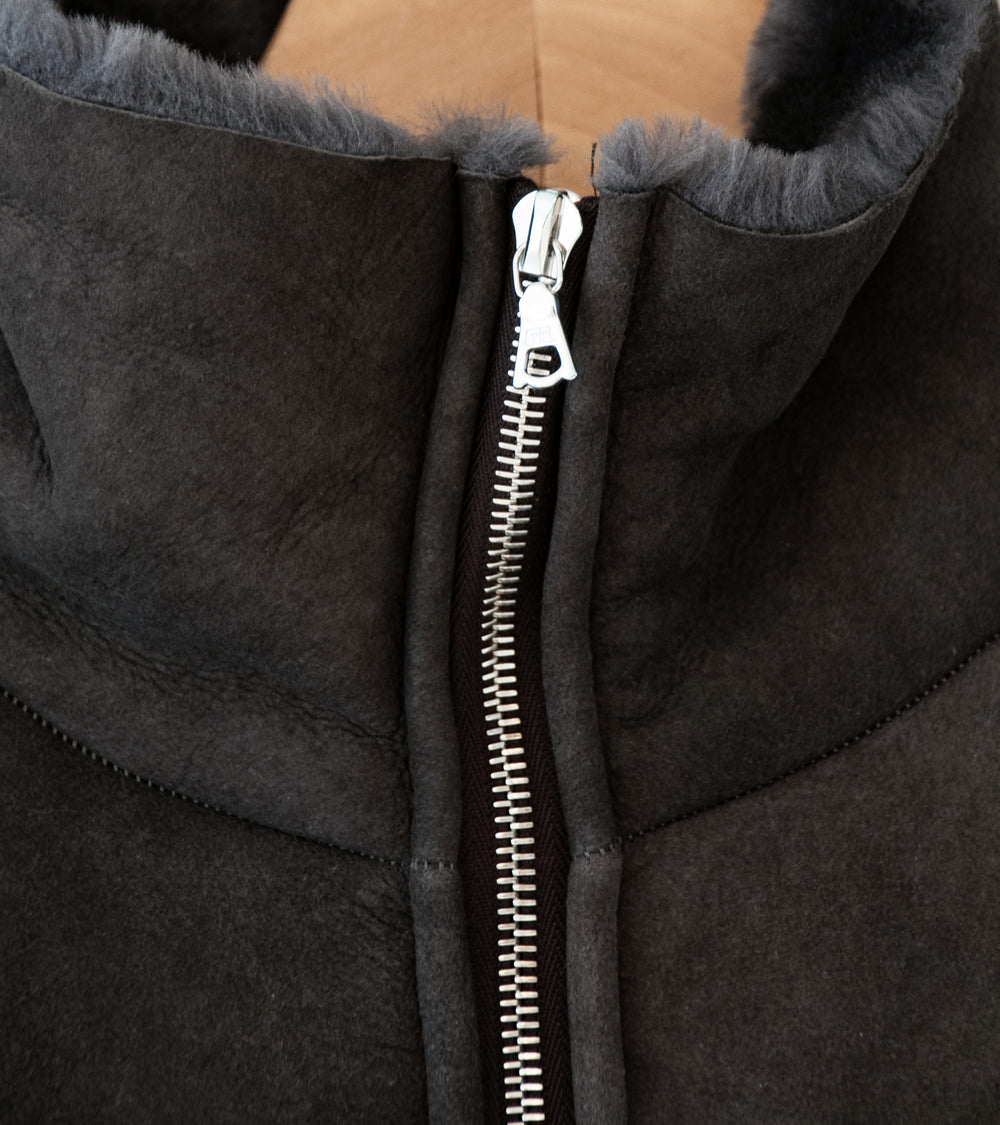 Stein 'Cut Off Mouton Jacket' (Grey Khaki)