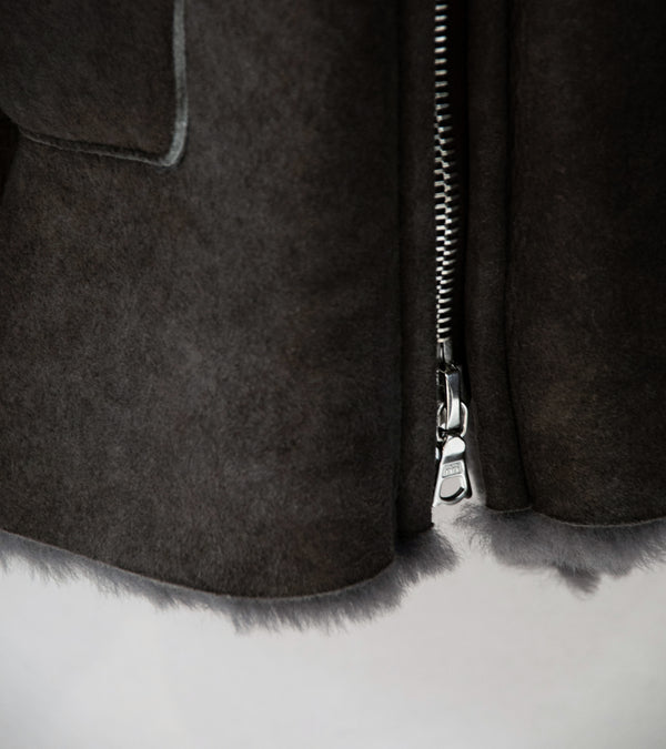 Stein 'Cut Off Mouton Jacket' (Grey Khaki)