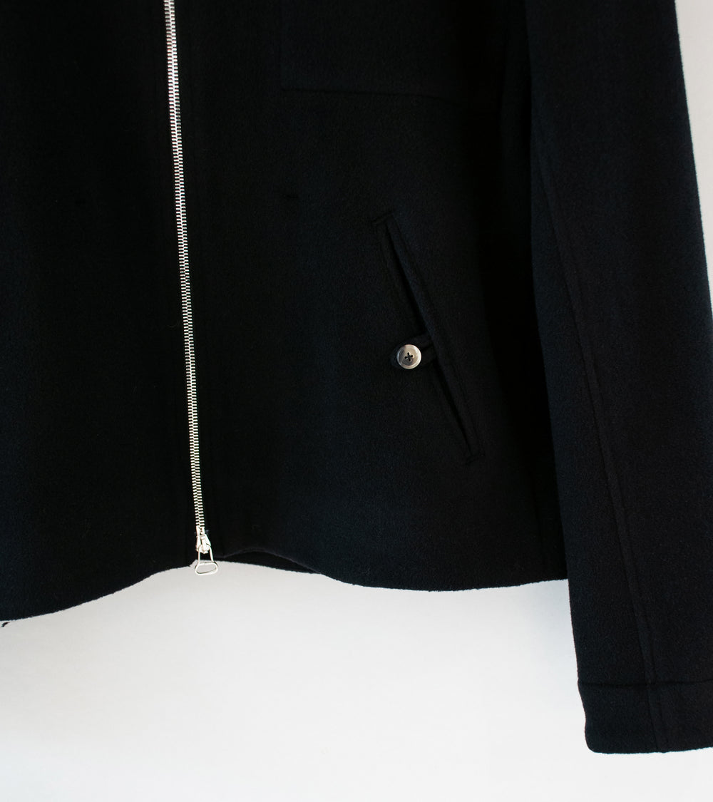 Bardo 'Cropped Slow Jacket' (Black Melton Wool)