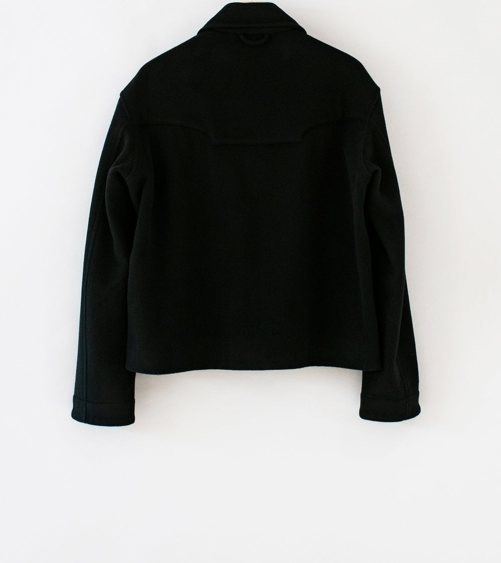 Bardo 'Cropped Slow Jacket' (Black Melton Wool)