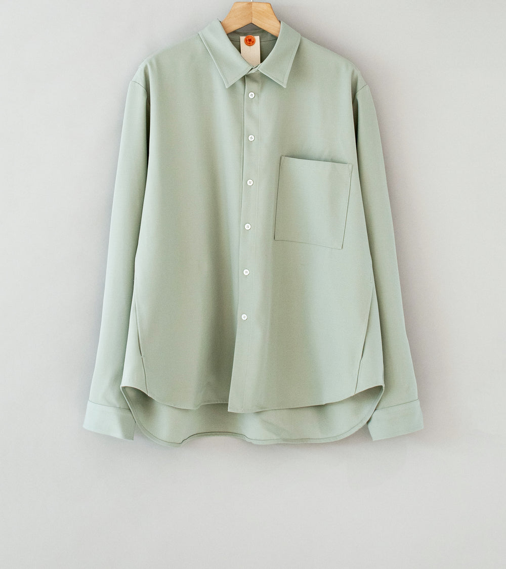 Bardo 'Dando Overshirt' (Sage Wool Gabardine)