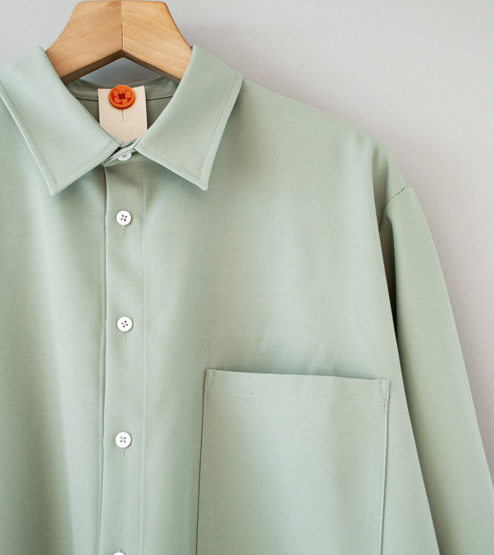 Bardo 'Dando Overshirt' (Sage Wool Gabardine)