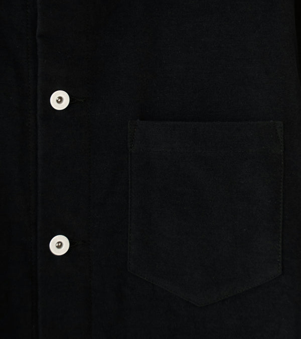 James Coward 'Travail Shirt' (Black Moleskin)
