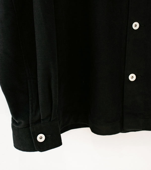 James Coward 'Travail Shirt' (Black Moleskin)