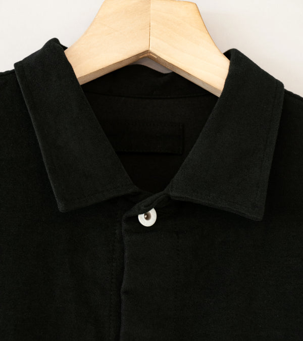 James Coward 'Travail Shirt' (Black Moleskin)