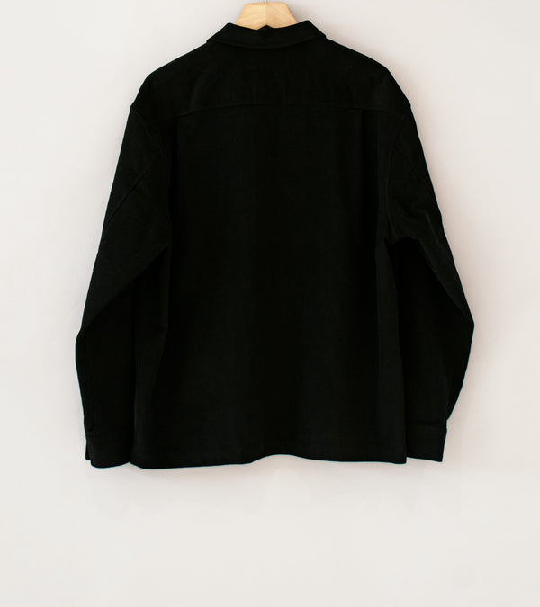 James Coward 'Travail Shirt' (Black Moleskin)