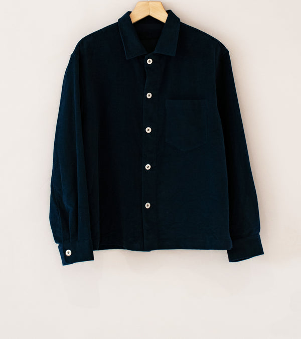 James Coward 'Travail Shirt' (Navy Moleskin)
