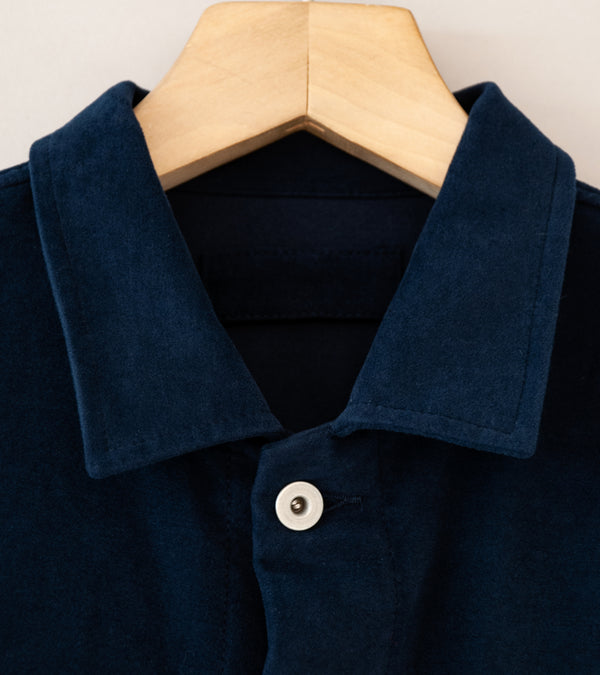 James Coward 'Travail Shirt' (Navy Moleskin)