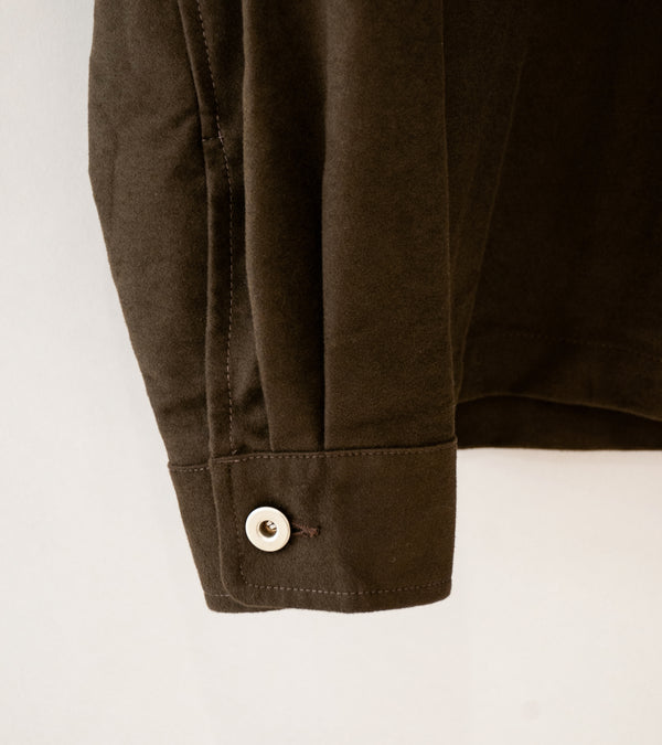 James Coward 'Travail Shirt' (Dark Brown Moleskin)