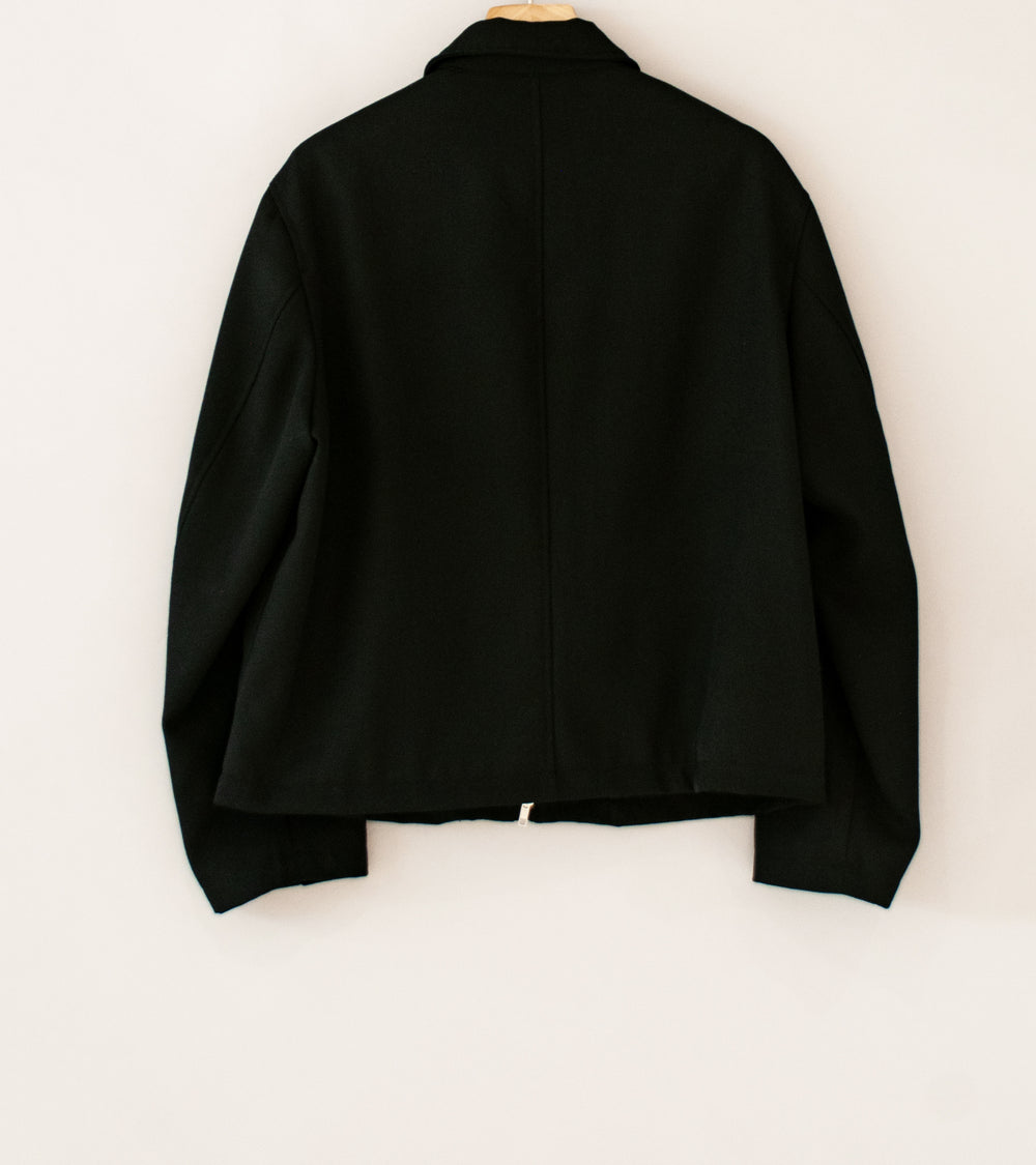 James Coward 'Site Jacket' (Black Heavy Wool Gabardine)
