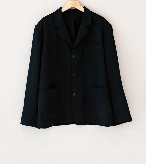 James Coward 'Carry On Jacket' (Dark Navy Wool Gabardine)