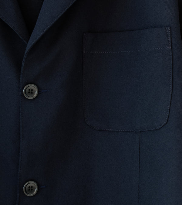 James Coward 'Carry On Jacket' (Dark Navy Wool Gabardine)