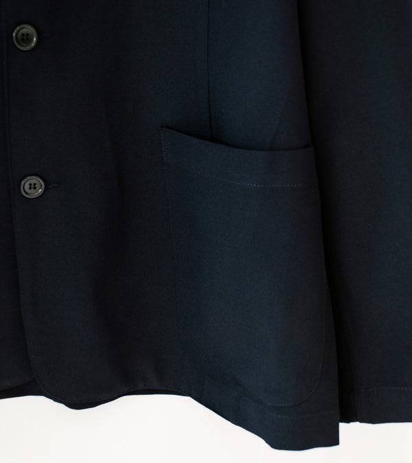 James Coward 'Carry On Jacket' (Dark Navy Wool Gabardine)