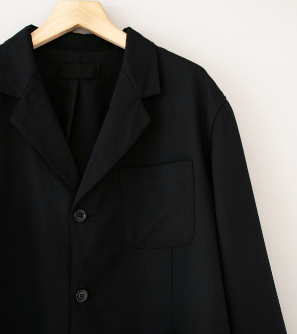 James Coward 'Carry On Jacket' (Black Wool Gabardine)