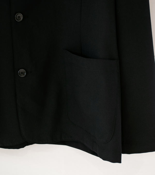 James Coward 'Carry On Jacket' (Black Wool Gabardine)