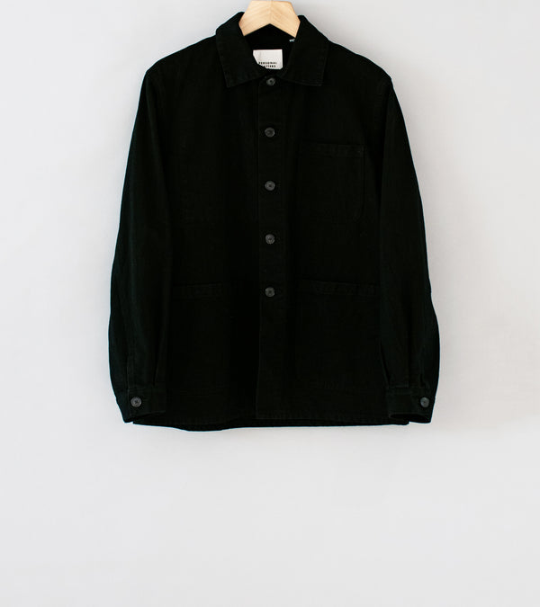 Personal Matters 'Organic Cotton Drill Chore Jacket' (Black)