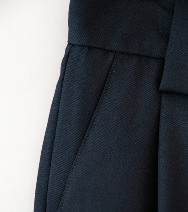 James Coward 'Mercado Trousers' (Dark Navy Wool Gabardine)