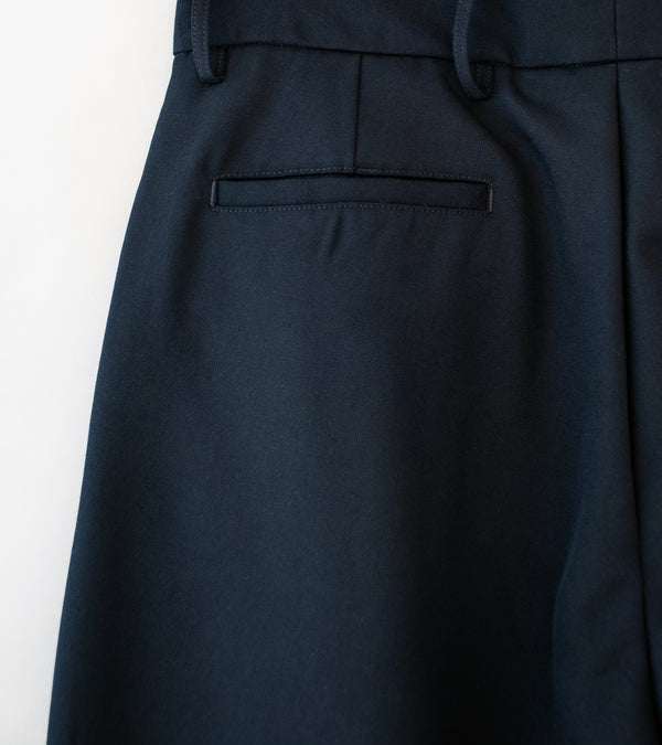 James Coward 'Mercado Trousers' (Dark Navy Wool Gabardine)